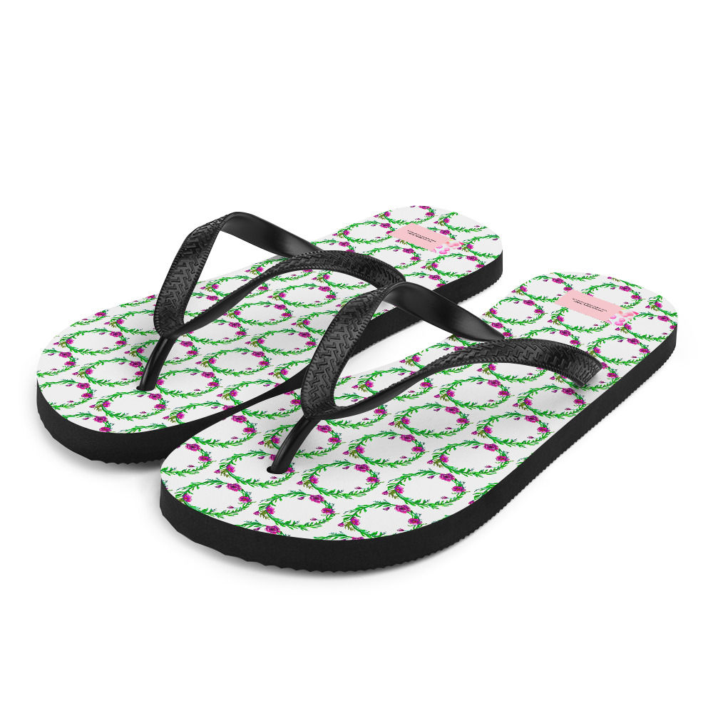 Flip-Flops - Flower Crown Print