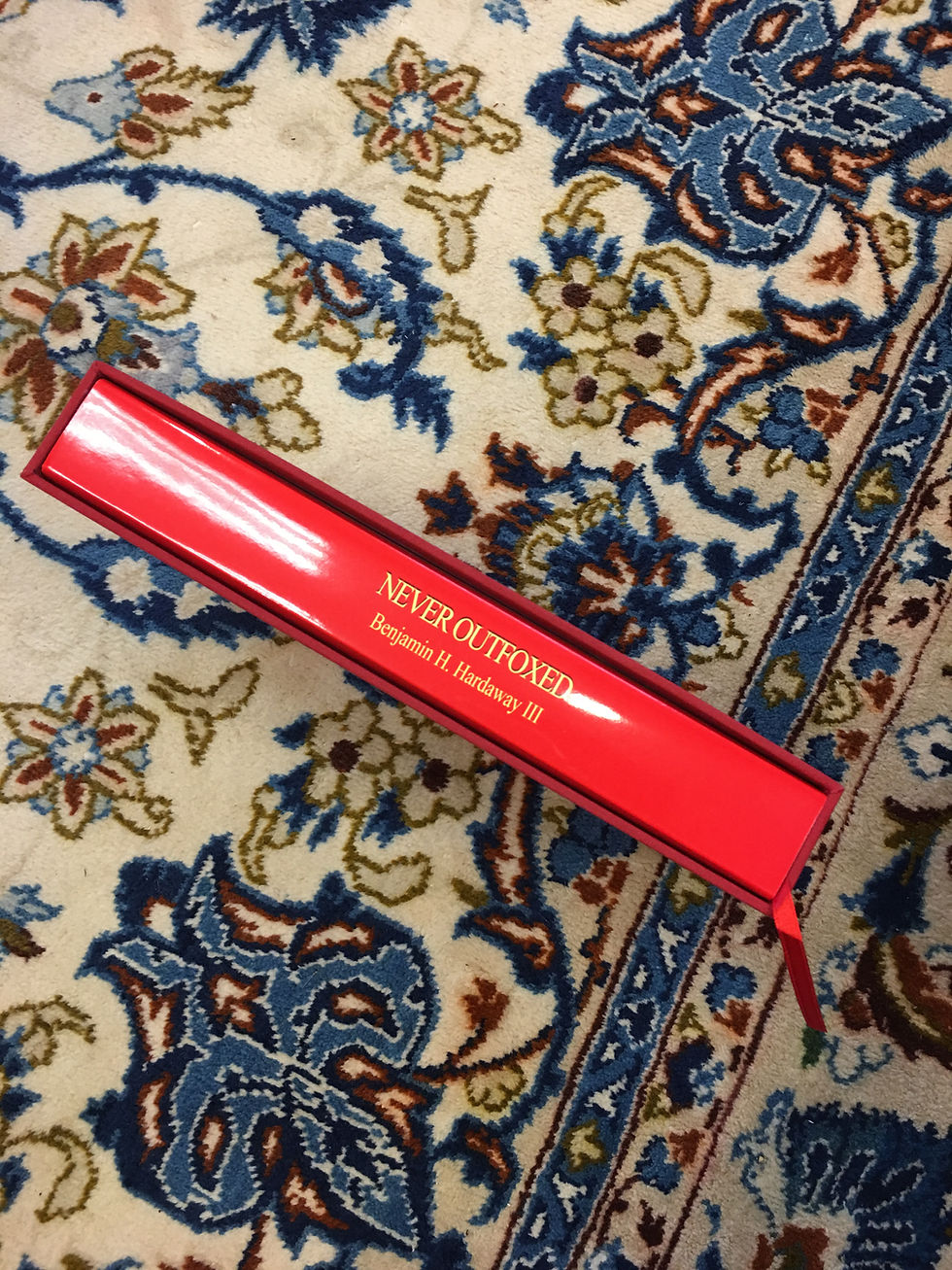 Thumbnail: "Never Outfoxed" by B. H. Hardaway, III Delux Leather Bound Book with Case