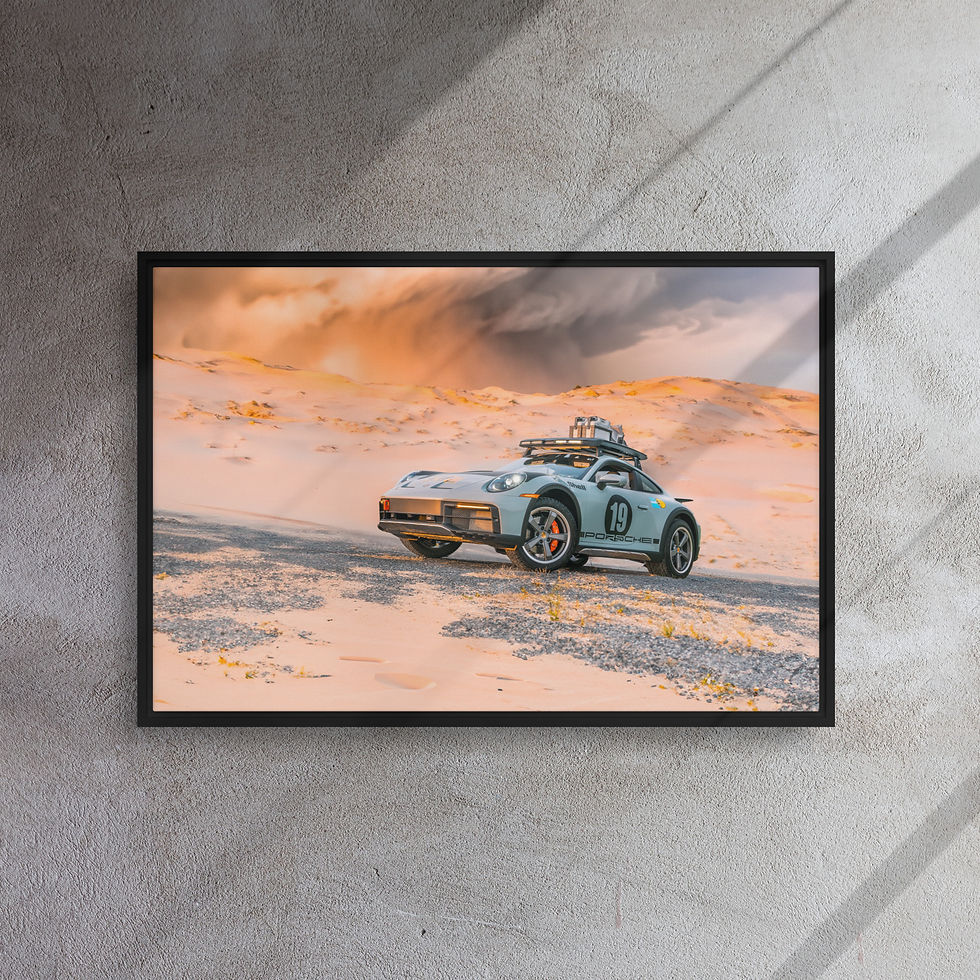 Thumbnail: Framed canvas "Porsche 911 Dakar"