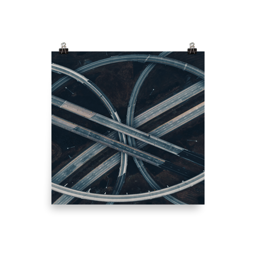 Thumbnail: Photo paper Concrete Jungle Interchange poster 