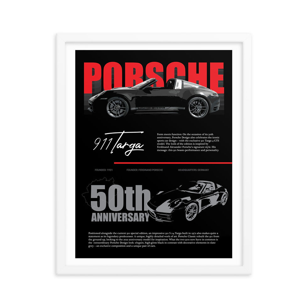 Thumbnail: 911 Targa Framed poster 