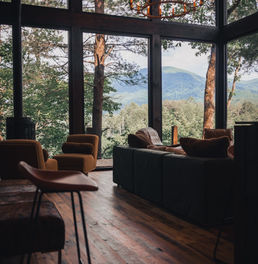 LOOKOUT - Cherry Log, GA is a single family custom home available for short term rental in Cherry Log, GA designed by James Knight of Reynard Custom Homes