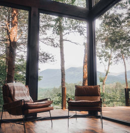 LOOKOUT - Cherry Log, GA is a single family custom home available for short term rental in Cherry Log, GA designed by James Knight of Reynard Custom Homes