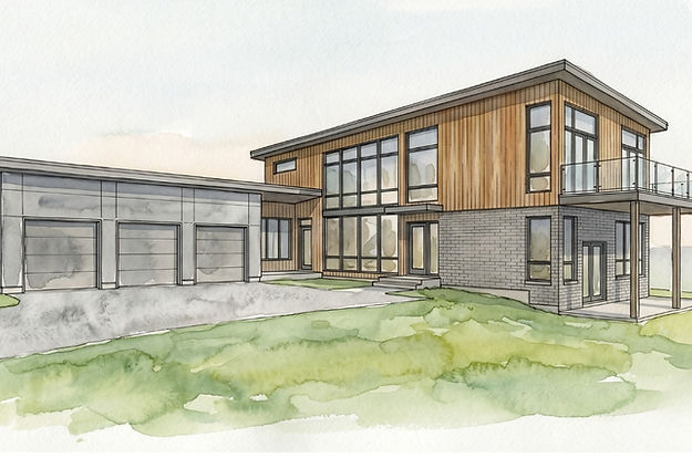 water-color-architectural-rendering-modern-home-canton-ga