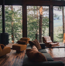 LOOKOUT - Cherry Log, GA is a single family custom home available for short term rental in Cherry Log, GA designed by James Knight of Reynard Custom Homes