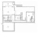 Black-and-white floor plan labeled A-F, showing rooms, bathrooms, doors, and stairs in a multiroom house layout.