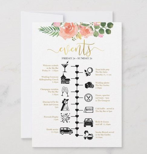Thumbnail: Wedding Timeline Card