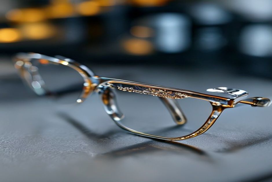 AI-generated eyewear frame material testing TR90 titanium laboratory