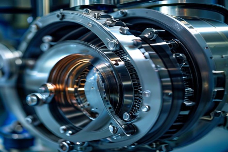 AI-generated industrial mixer motor impeller technical detail