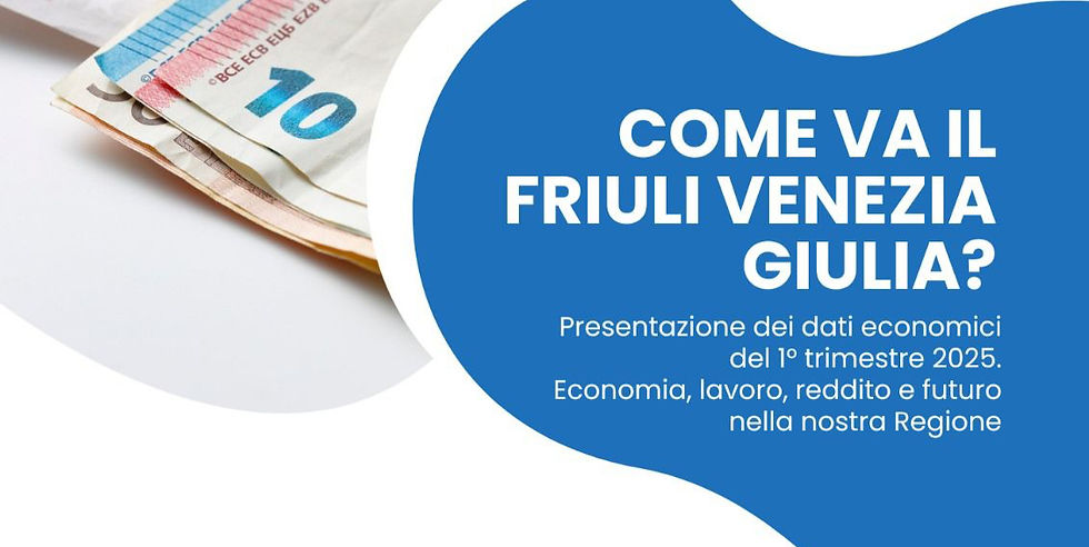 I dati economici del Friuli Venezia Giulia nel 1° trimestre 2025.