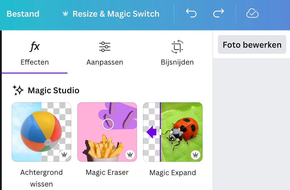 Achtergrond verwijderen Canva