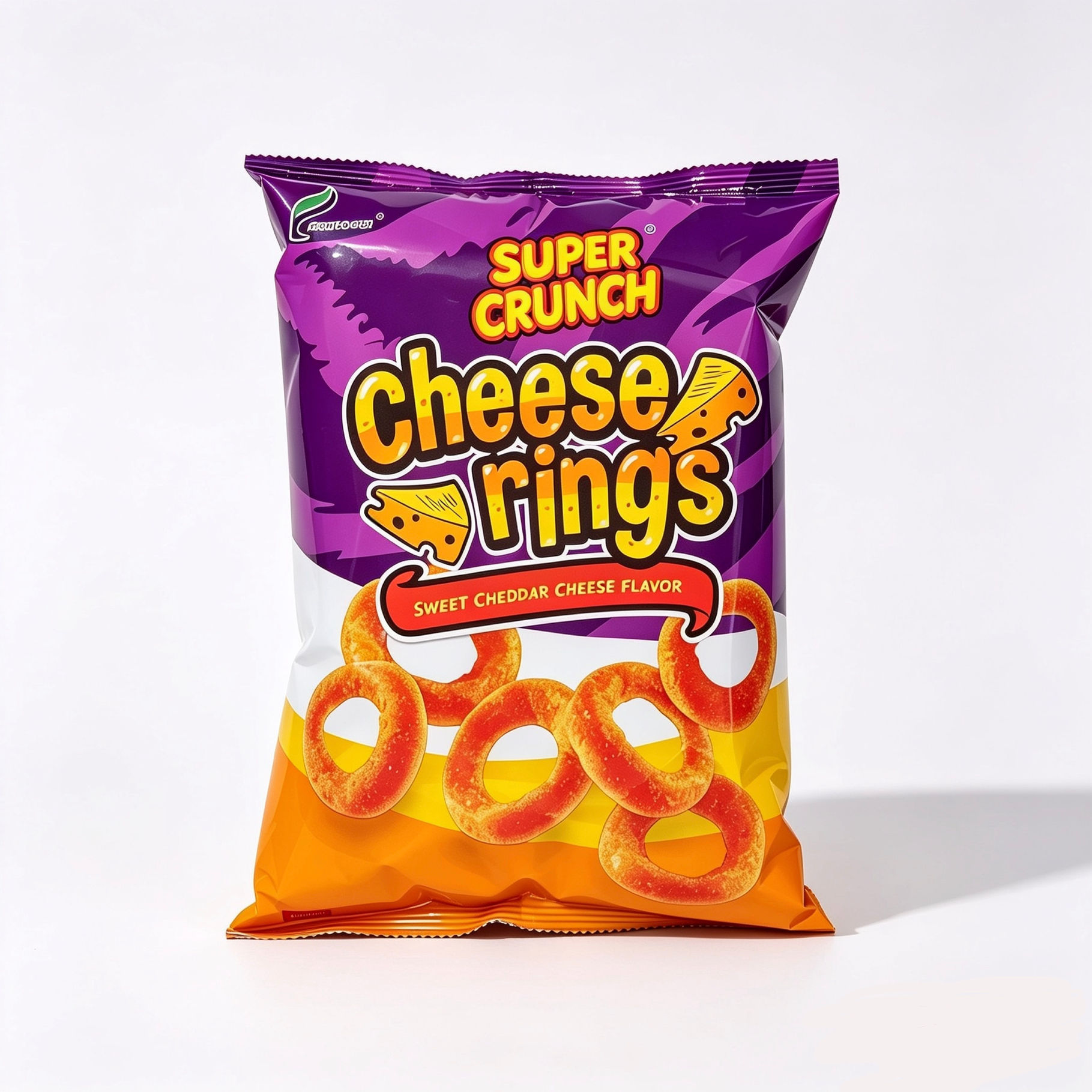 Super Crunch Cheese Rings Sweet Cheddar Cheese Flavour 90g