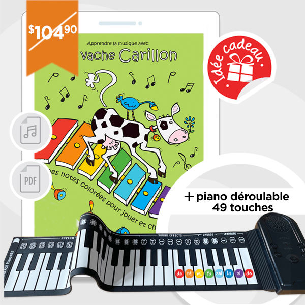 Mon piano déroulable avec livre-disque NUMÉRIQUE