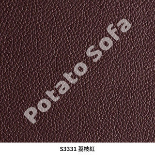 S33 TORELLO 巴西大荔枝紋中厚皮 - S3331 荔枝紅 沙發皮板實拍圖，馬鈴薯沙發精選耐磨皮料。