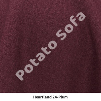 馬鈴薯沙發嚴選 FibreGuard Heartland 機能布實拍 - Heartland 24-Plum，展示其立體編織紋理與高透氣度，適用於高品質易去汙訂製沙發。
