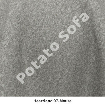 馬鈴薯沙發嚴選 FibreGuard Heartland 機能布實拍 - Heartland 07-Mouse,展示其立體編織紋理與高透氣度,適用於高品質易去汙訂製沙發。