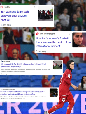 The Iranian Women’s Team: when football becomes the face of war