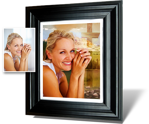 Have a photo of a lost loved one turned into an original work of art. A great funeral gift that's not flowers.