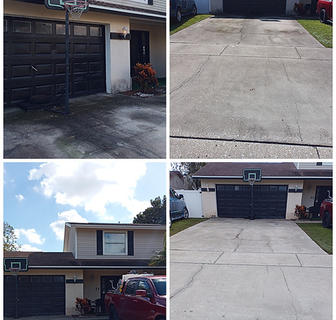 Sandbar Soft Wash before and after