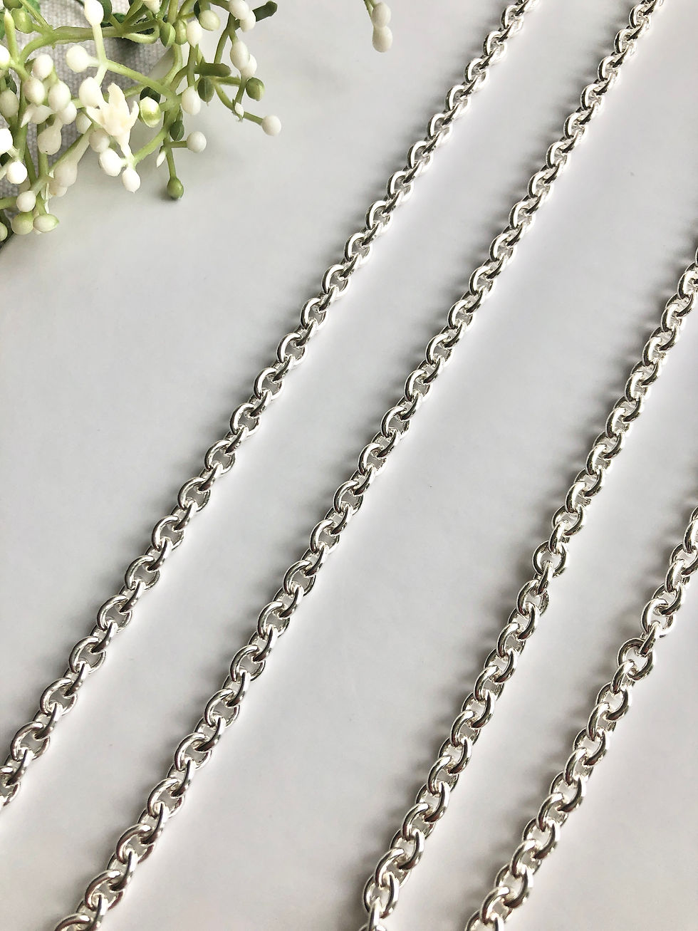 Solid Sterling Silver 18" Chain