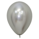 Shiny Silver Buy Metallic Bright Latex Balloons - Pack of 25 for GBP 2.25

