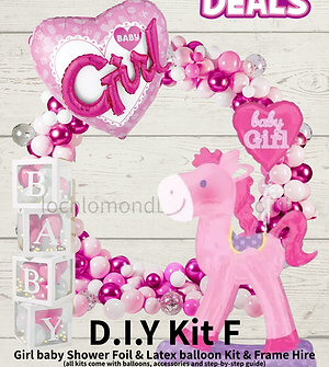 DIY Balloon Arch Frame Hire and Balloon Kits for Baby Showers, Weddings, 18th & 21st Parties.