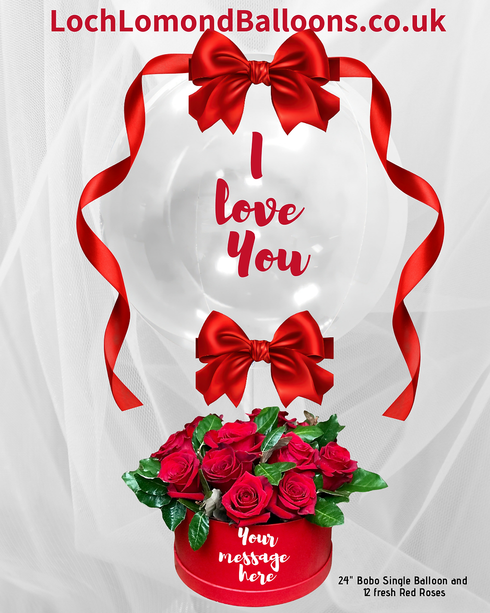 Loch Lomond Balloons valentines Day Balloons and Roses Delivery