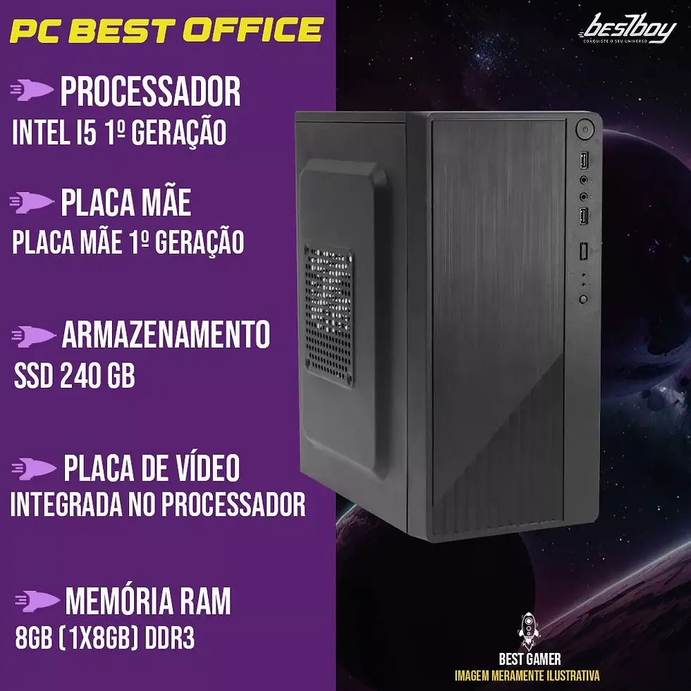 Miniatura: Computador Completo Intel I5, 8gb Ram, Ssd 256, Monitor 19
