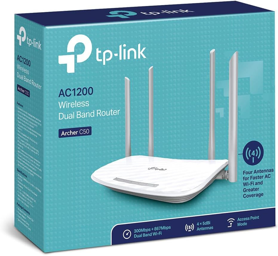Miniatura: TP-Link, ROTEADOR WIRELESS DUAL BAND AC1200 ARCHER C50W