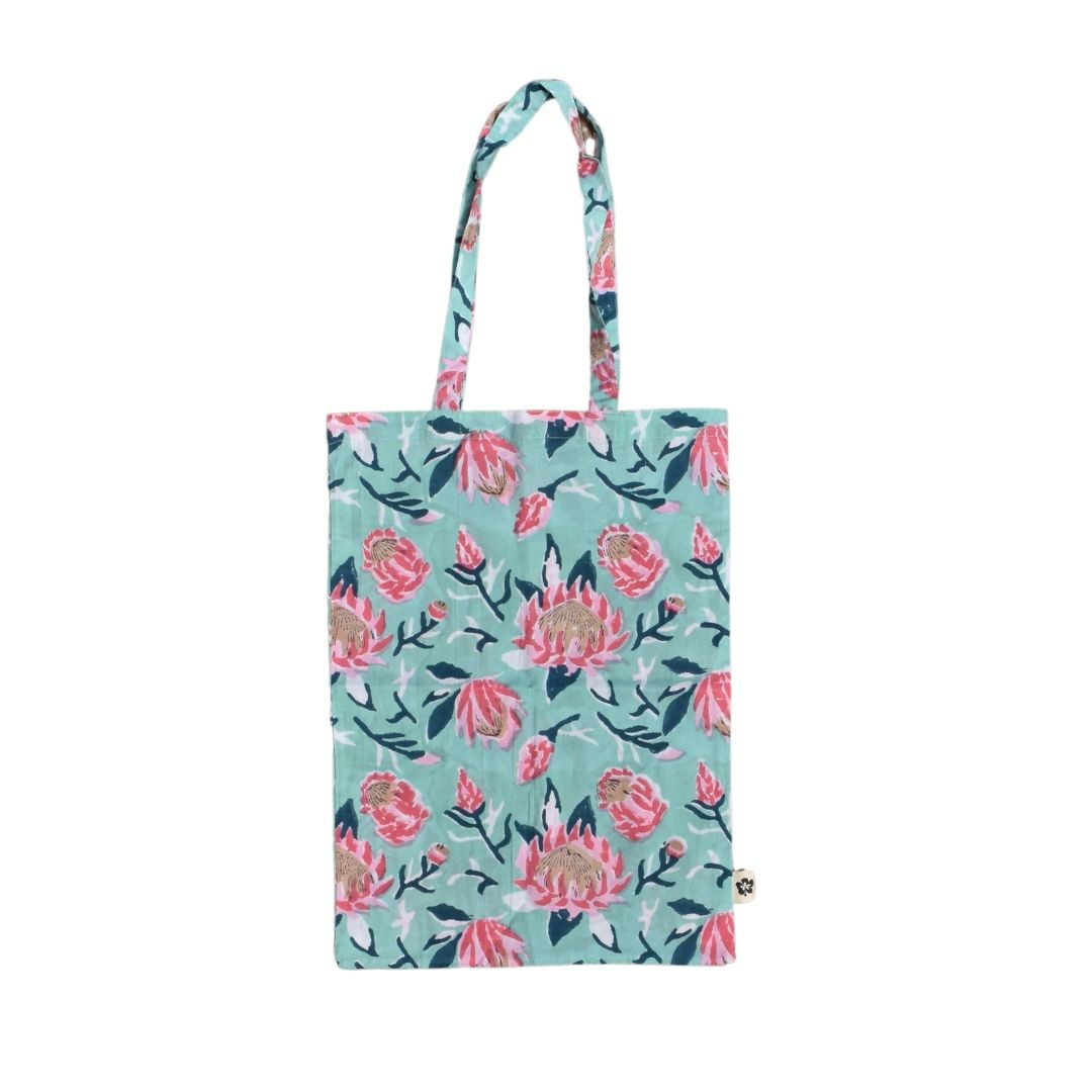 Mint Protea Market Tote Bag