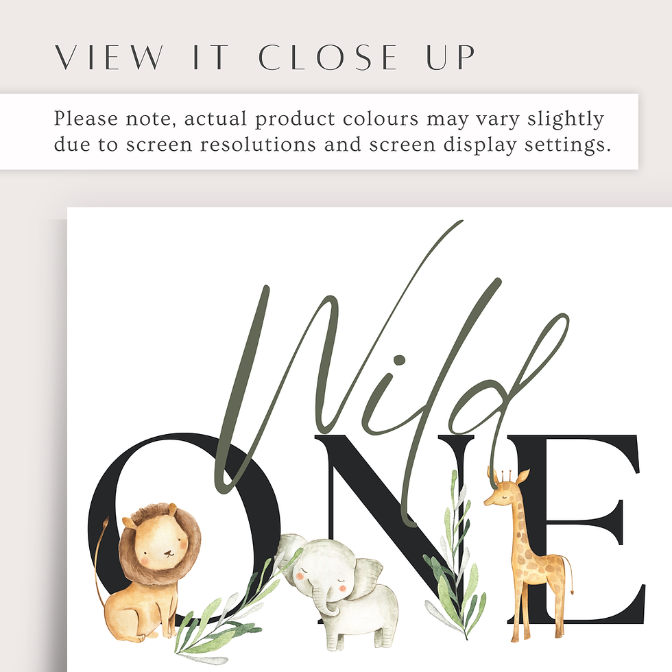 Thumbnail: Personalised Birthday Welcome Sign – Wild One Safari Theme