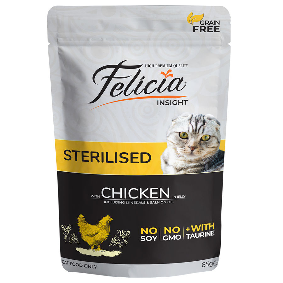 Felicia Tahılsız 85 gr Tavuklu Kısır Yaş Kedi Maması