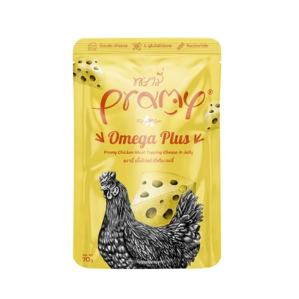 Pramy Omega Plus Jöle İçinde Tavuklu ve Peynirli Yaş Mama