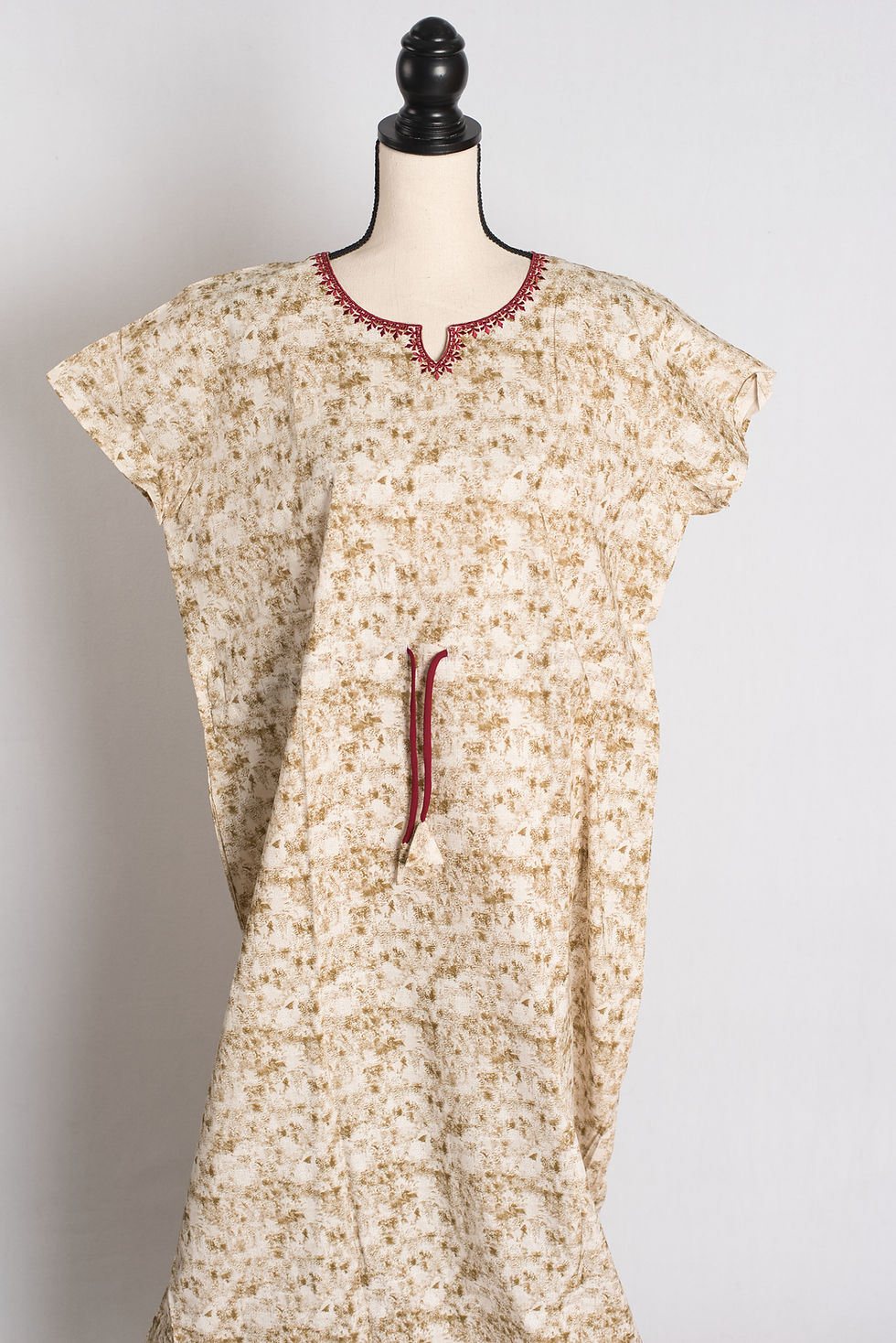 Printed Pure Cotton Kaftan Nightwear in Regular Size