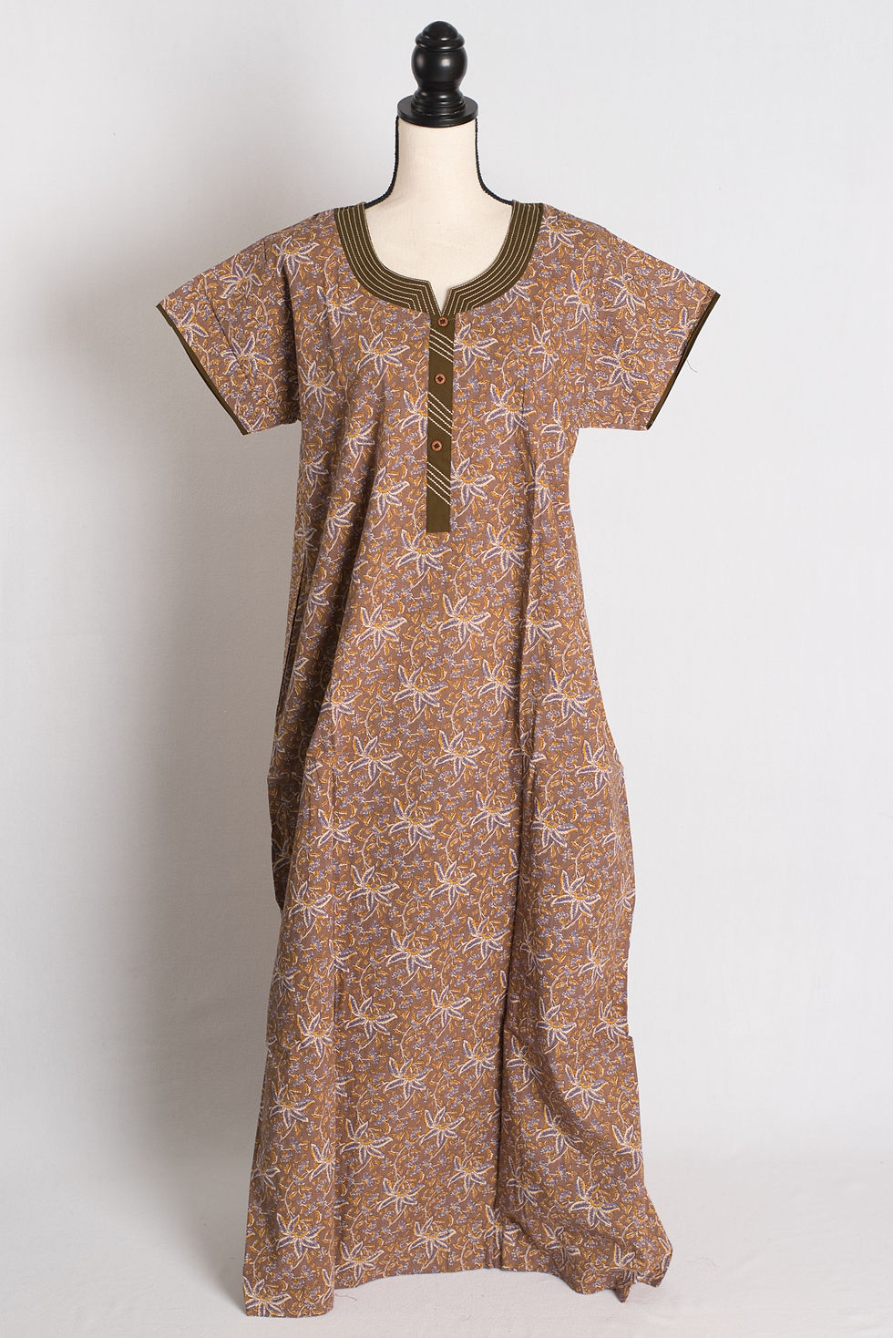 Printed Brown Pure Cotton Nightwear in Regular Size