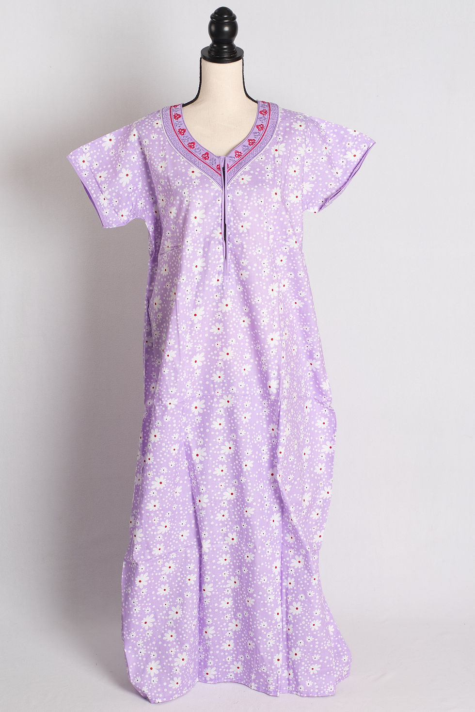 Lavender Printed Pure Cotton Nightwear in Regular Size