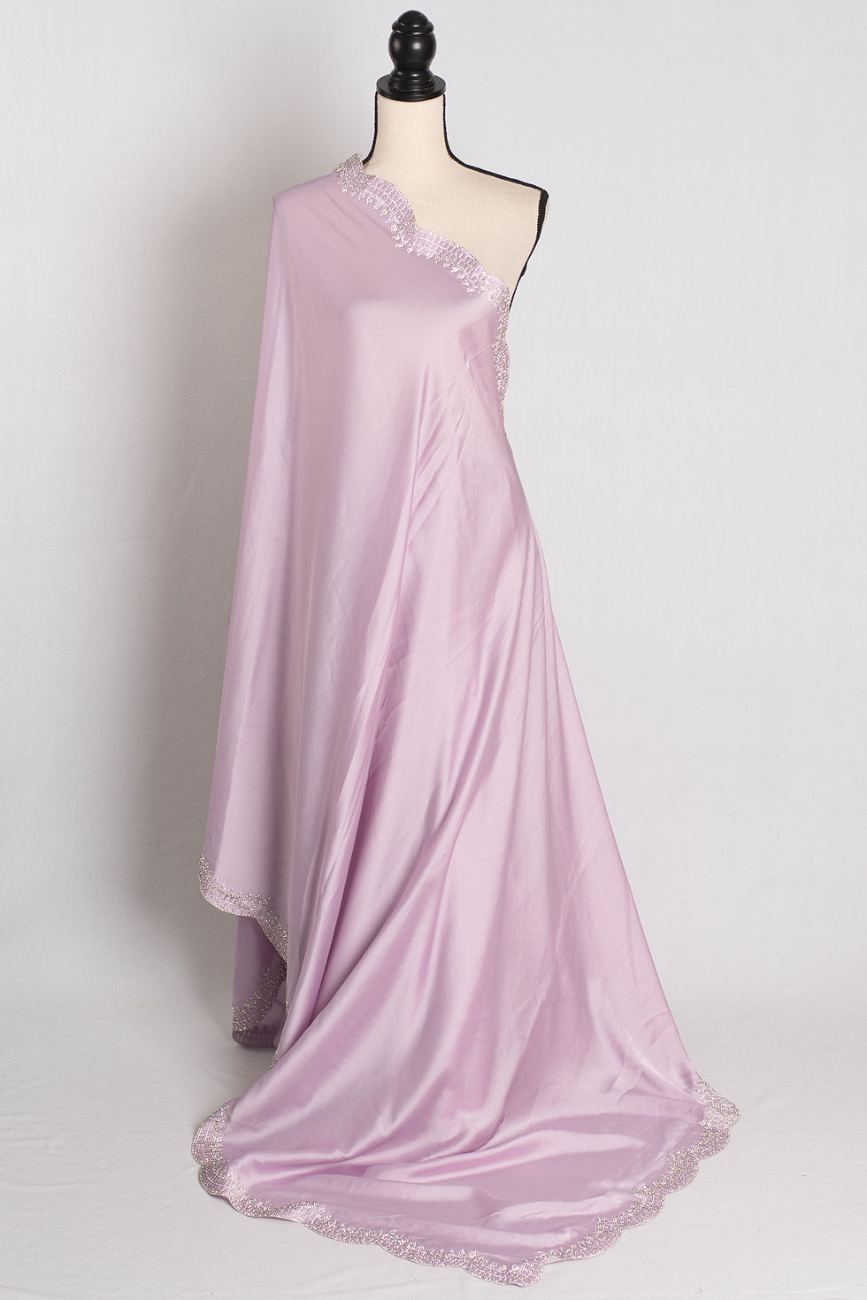 Noor - Budget Friendly Designer Mauve Satin Saree