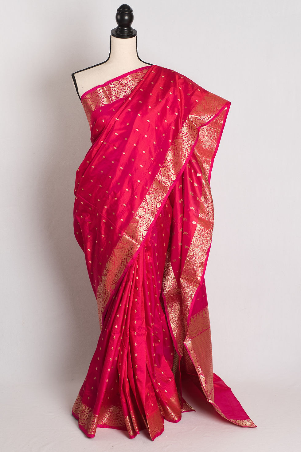 Gulzar : Rosy Pink Lightweight Banarasi Silk Saree