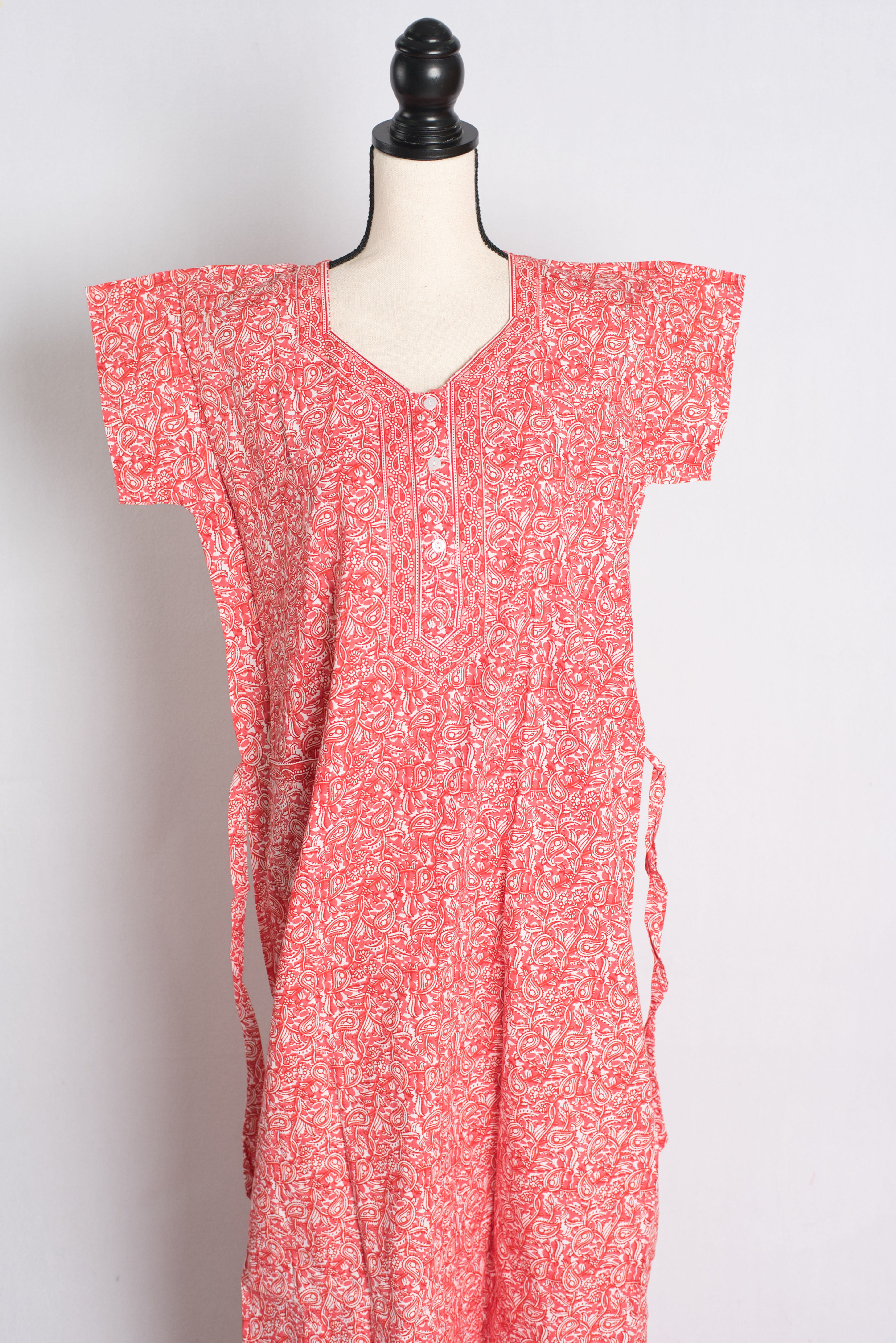 Printed Red Cotton Nightwear in Regular Size