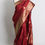 Thumbnail: Silk Mark Certified Satin Katan Banarasi Saree in Chilli Red