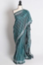 Meadow Whisper - Hand Embroidered Blended Silk Kantha Saree