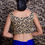 Thumbnail: Designer Saree Blouse in Brown and Black, Size 32