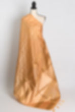 Soft Art Silk Temple Border Saree in Brown