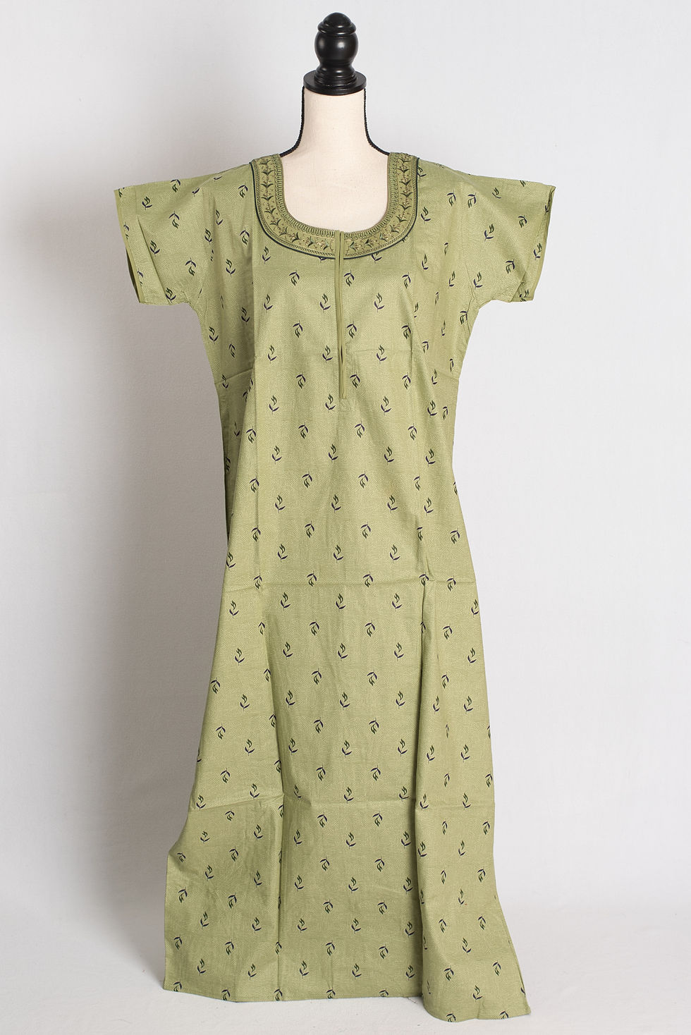 Printed Green Pure Cotton Nightwear in Regular Size