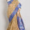 Thumbnail: Bristi: Budget Friendly Blended Cotton Baluchari Saree in Beige and Blue