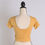 Thumbnail: Lycra Stretchable Readymade Saree Blouse with Lace Short Sleeves in Beige