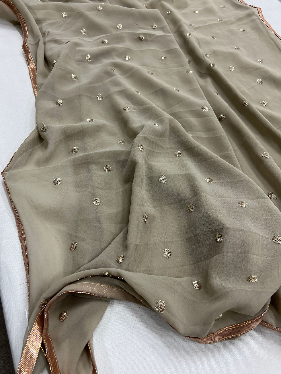 Thumbnail: Gray Sequin Chiffon Dupatta