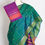Thumbnail: Radhika : Bishnupur Katan Silk Checks Kalakshetra Saree in Peacock Green