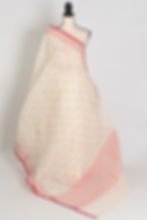 Traditional White and Red Bengal Cotton Jamdani Saree, handwoven Tant from the Jamini collection.