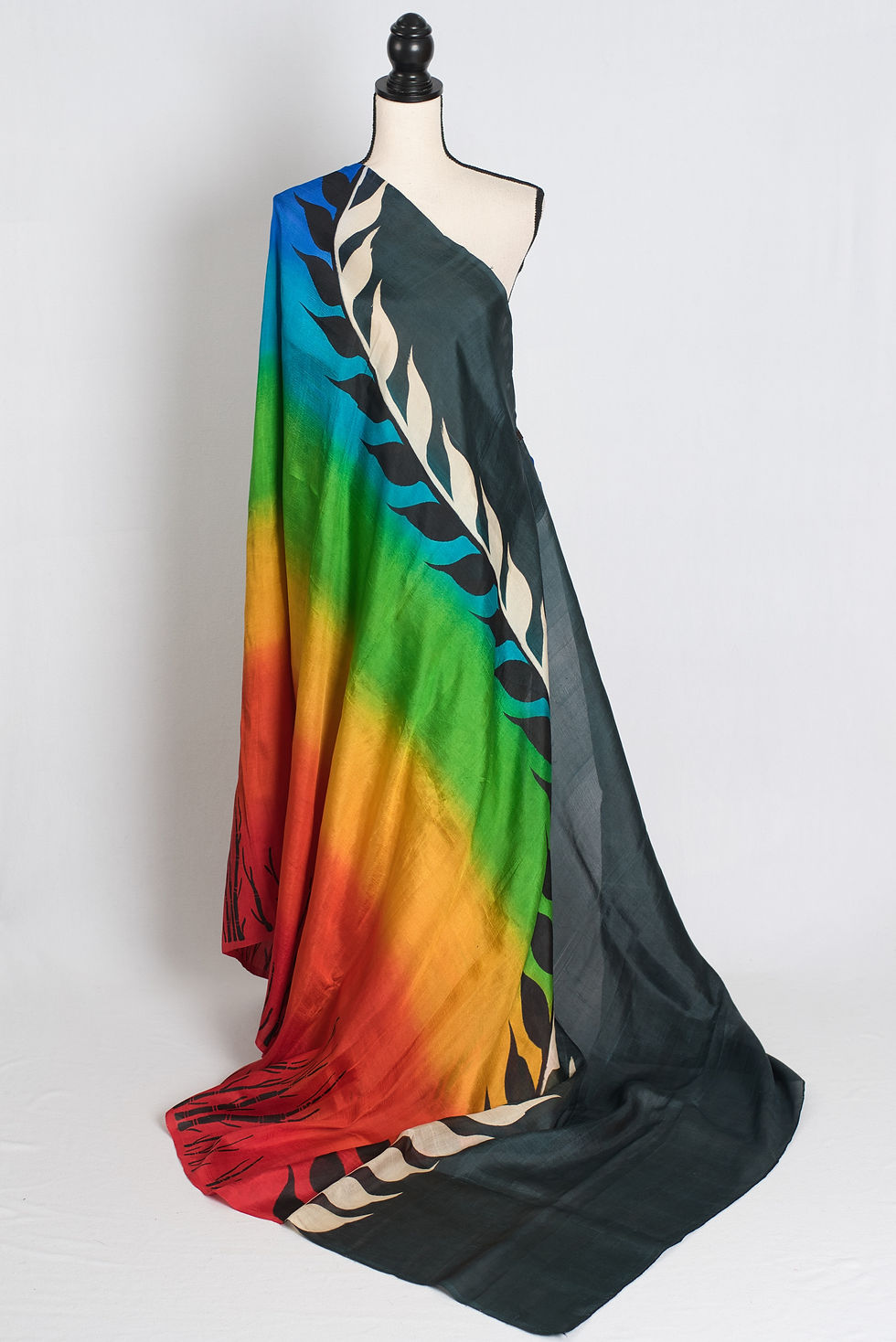 Isha : Exclusive Hand Block Printed Bishnupur Silk Saree